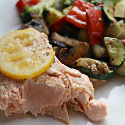 Tin Foil Salmon and Vegetables on the Grill