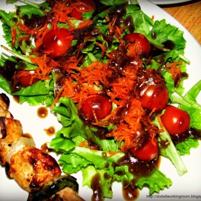 Garden Salad with Honey Balsamic Dressing