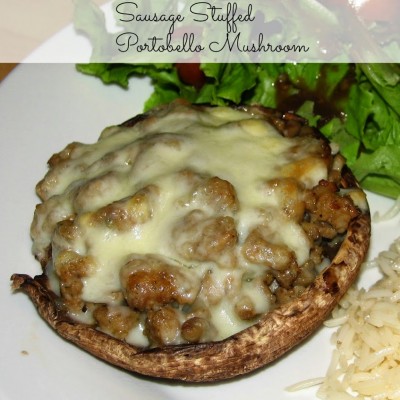 Sausage Stuffed Portobello Mushroom