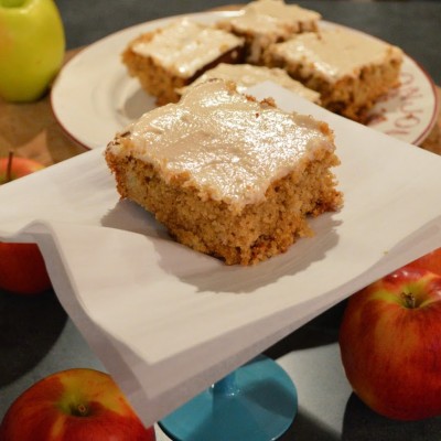 Gluten Free Apple Spice Cake with Vanilla-Honey Cream Cheese Frosting by Sweet And Savory Spence