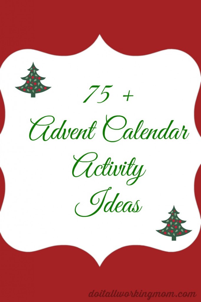 Christmas Advent Calendar Activity Ideas