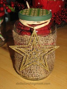 Christmas Decorated Gift Jar