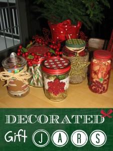 Christmas Decorated Gift Jars