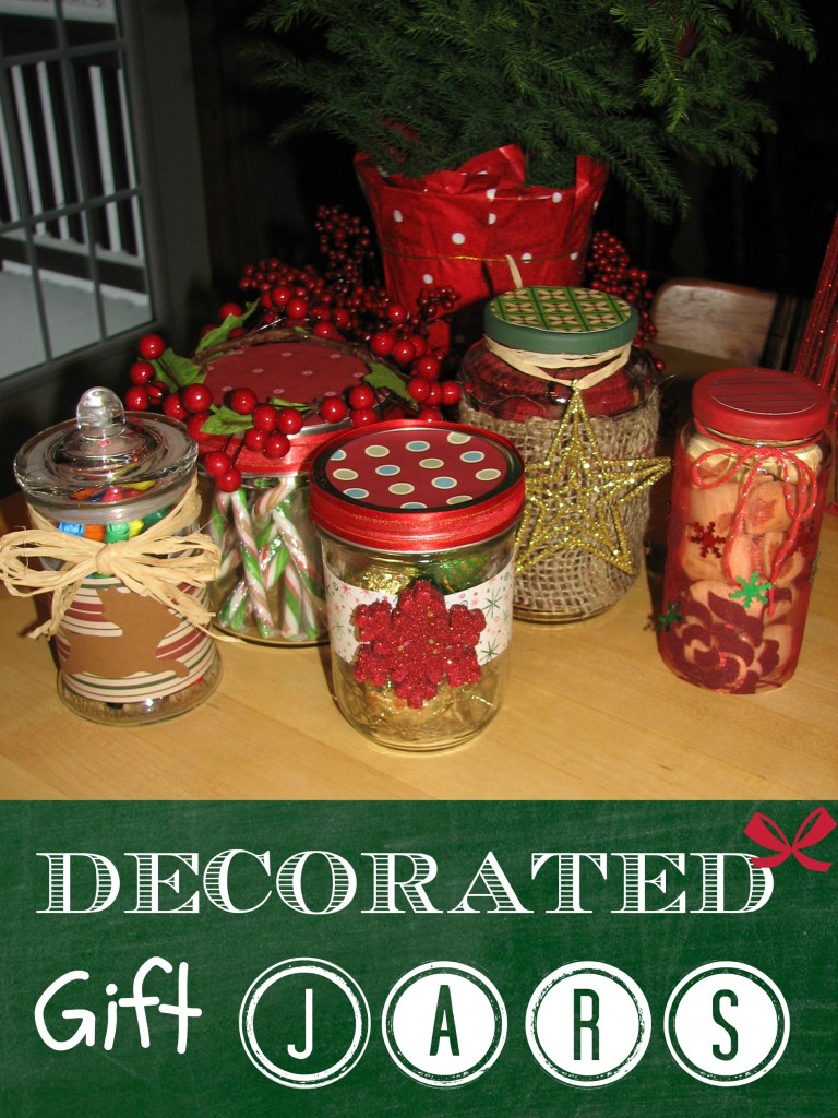 Christmas Decorated Gift Jars