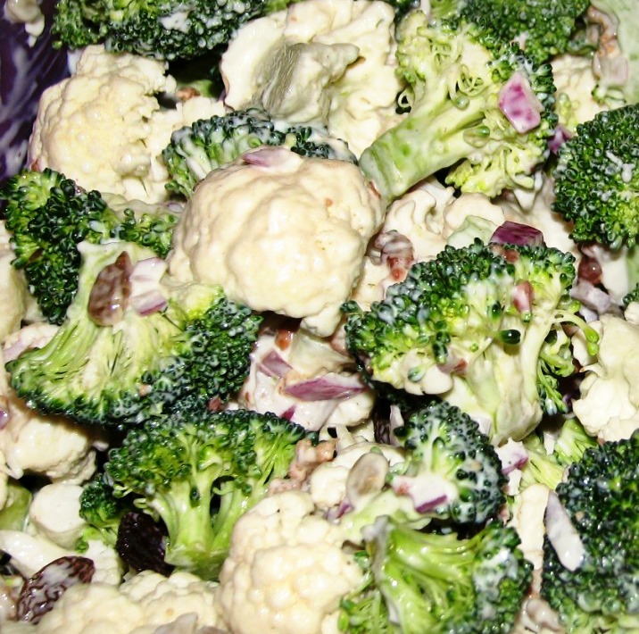 Broccoli and Cauliflower Salad Recipe