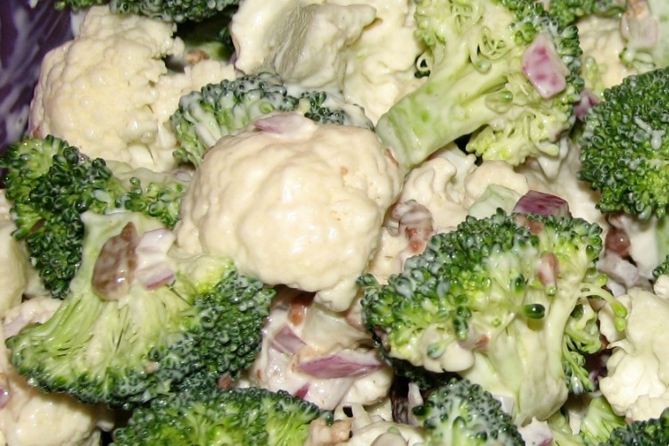 Broccoli and Cauliflower Salad Recipe