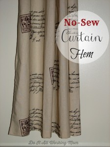 No Sew Curtain Hem