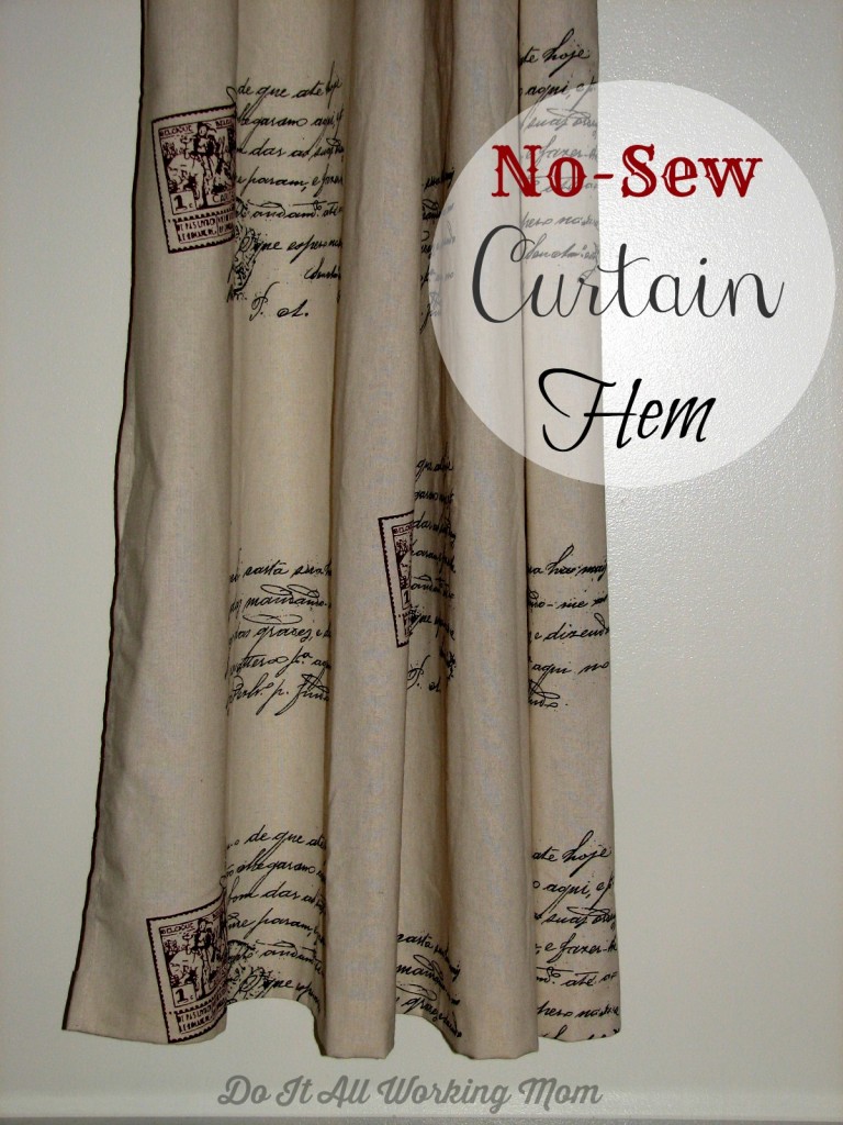 No Sew Curtain Hem