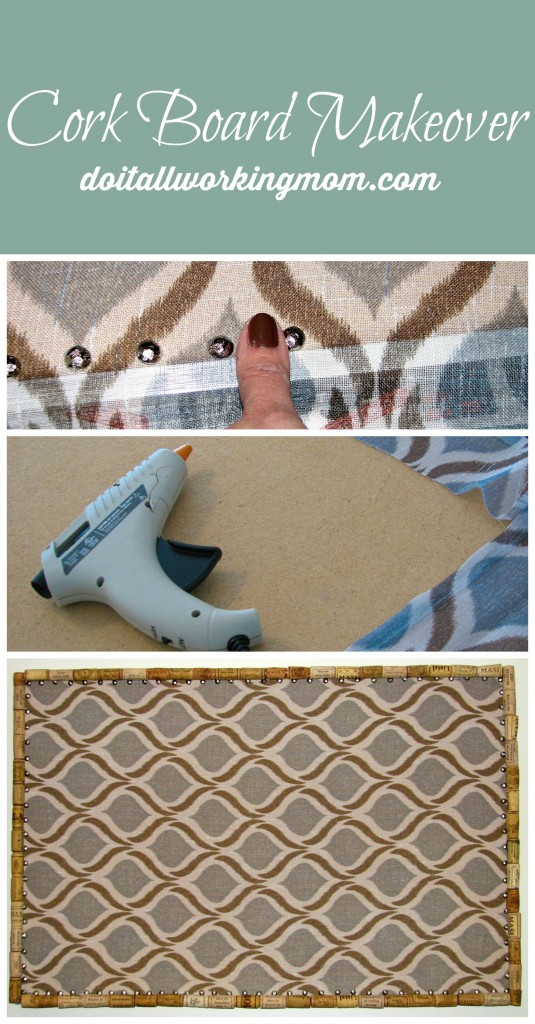 Do it all working mom - cork board makeover