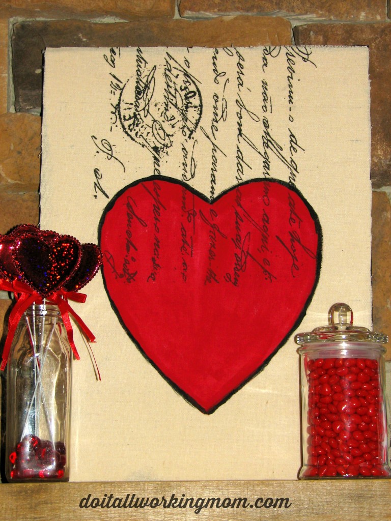  DIY Valentines Day Canvas Heart