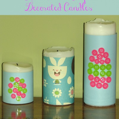 DIY Easter Decorated Candles