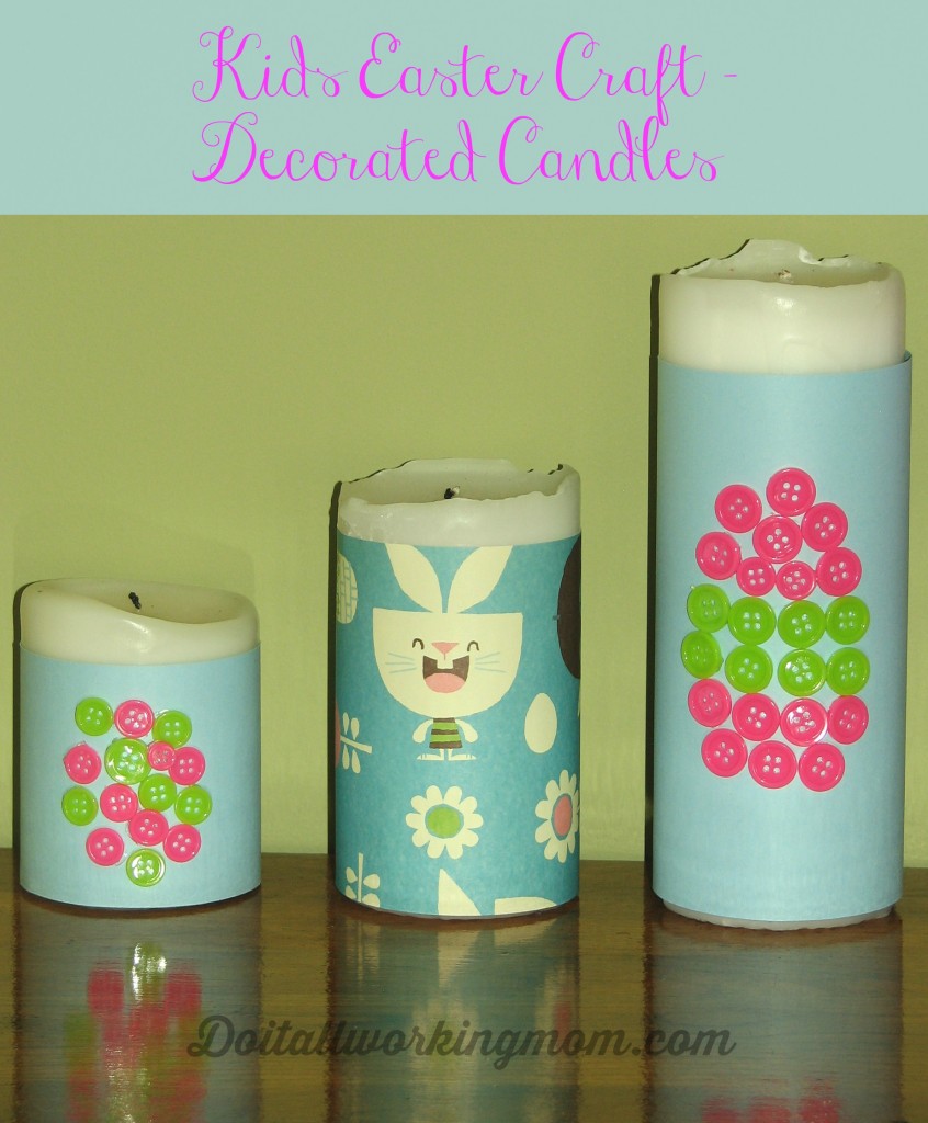 Do It All Working Mom - Easter Decorated Candles