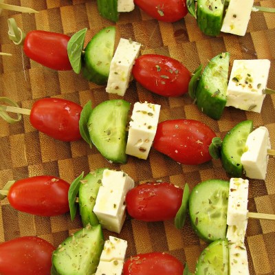 Greek Appetizers on a Stick