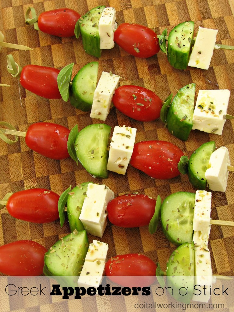 Do It All Working Mom - Greek Appetizers on a Stick