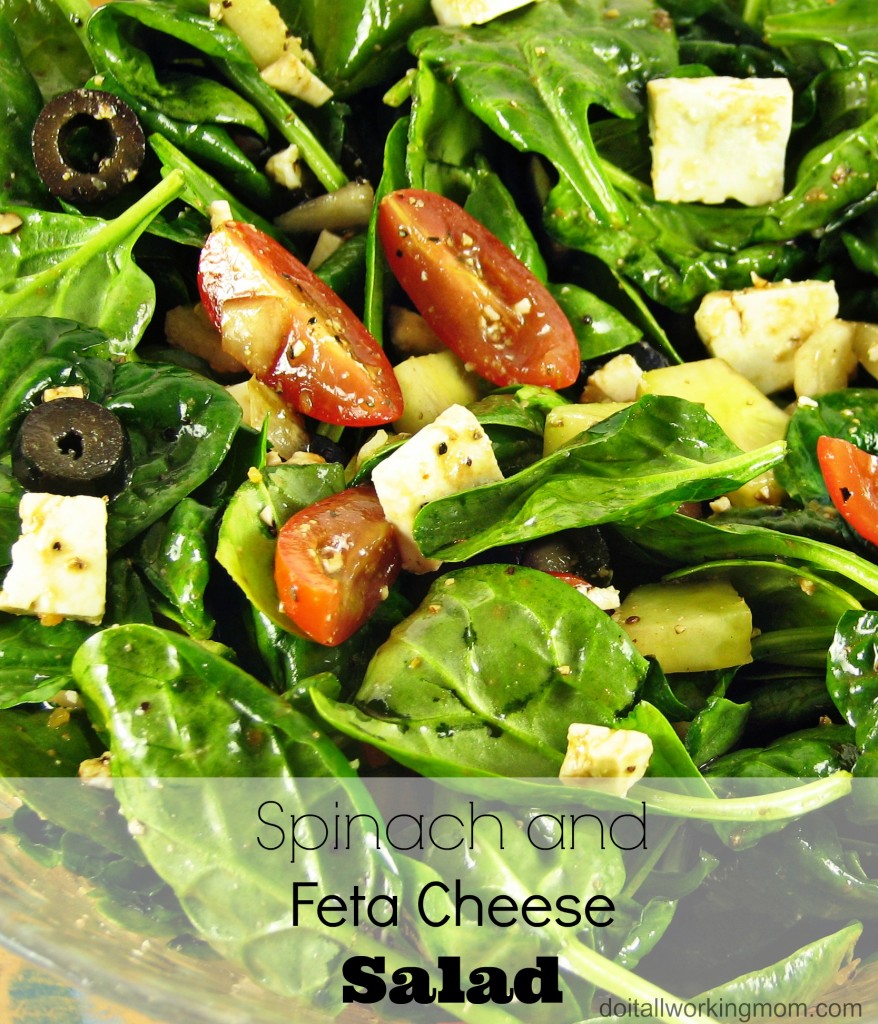 Do It All Working Mom - Spinach and Feta Cheese Salad