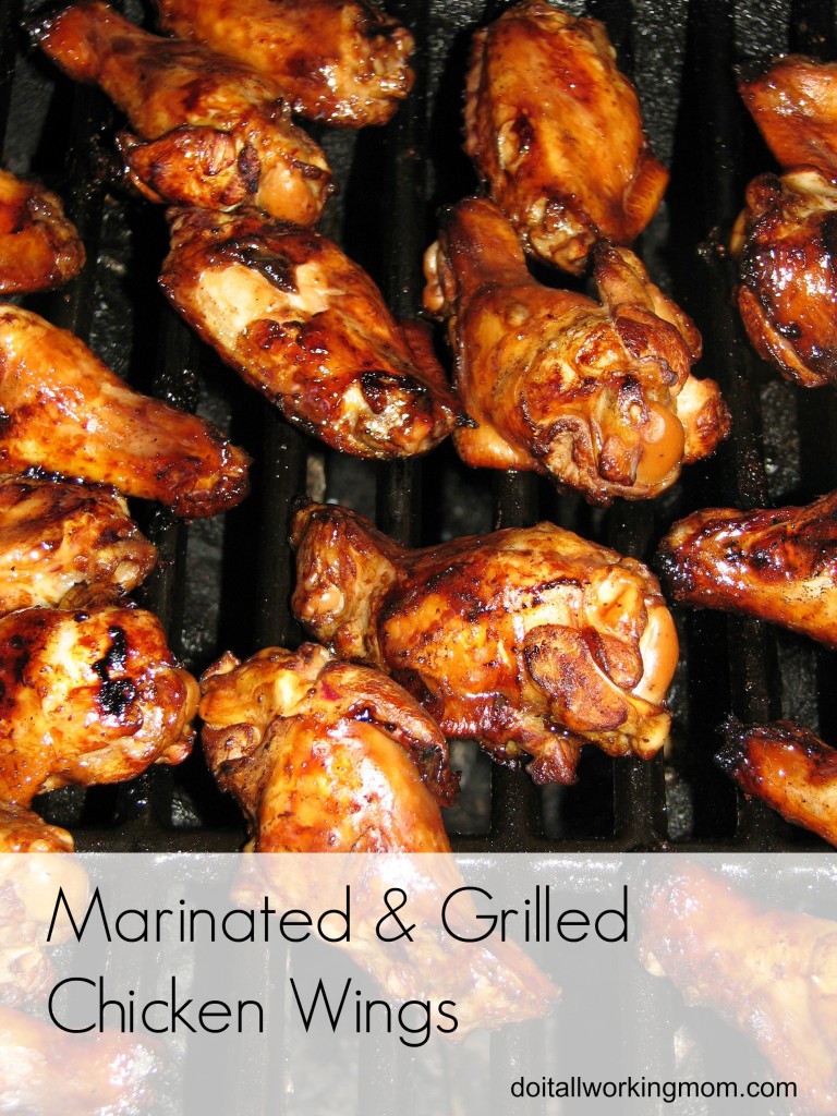 Do It All Working Mom - Marinated and Grilled chicken wings