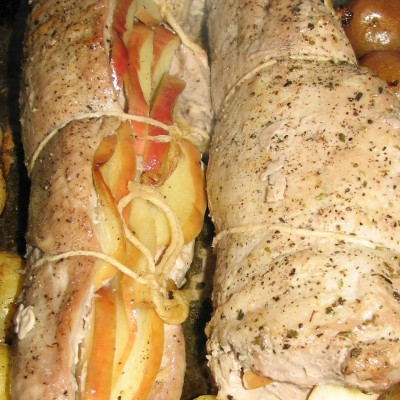 Apple Stuffed Pork Tenderloin