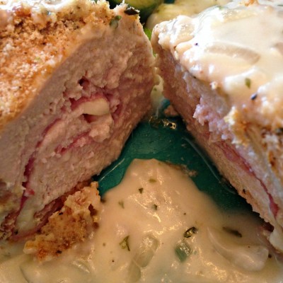 Chicken Cordon Bleu with Creamy Shallot Sauce