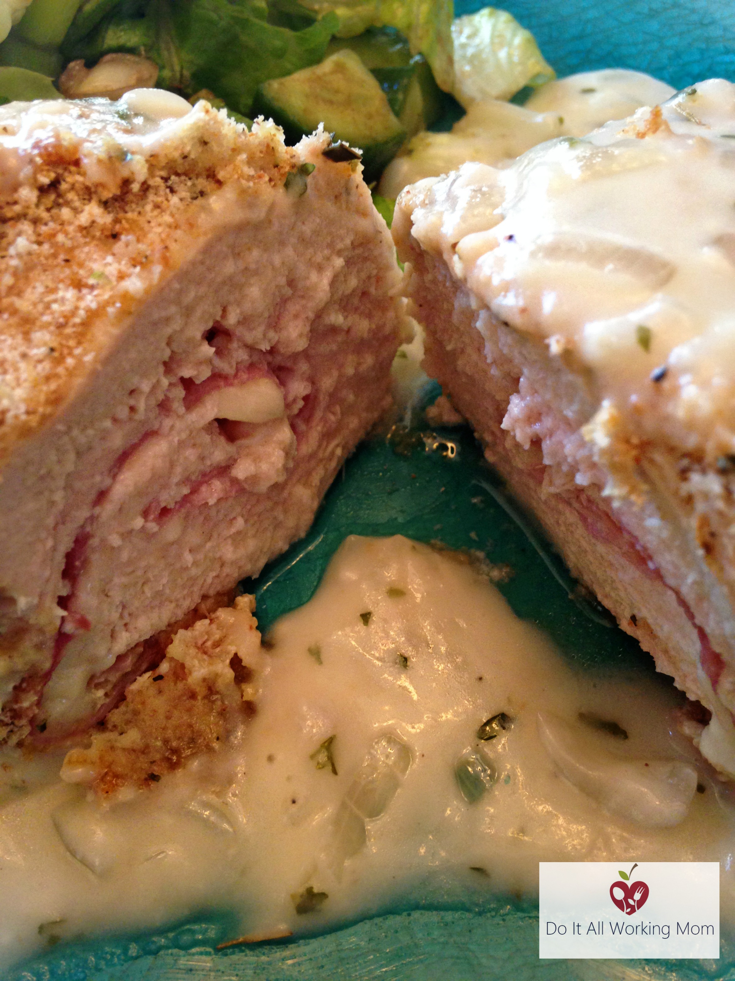 Chicken Cordon Bleu with Creamy Shallot Sauce