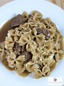 Bow Tie Pasta with Beef