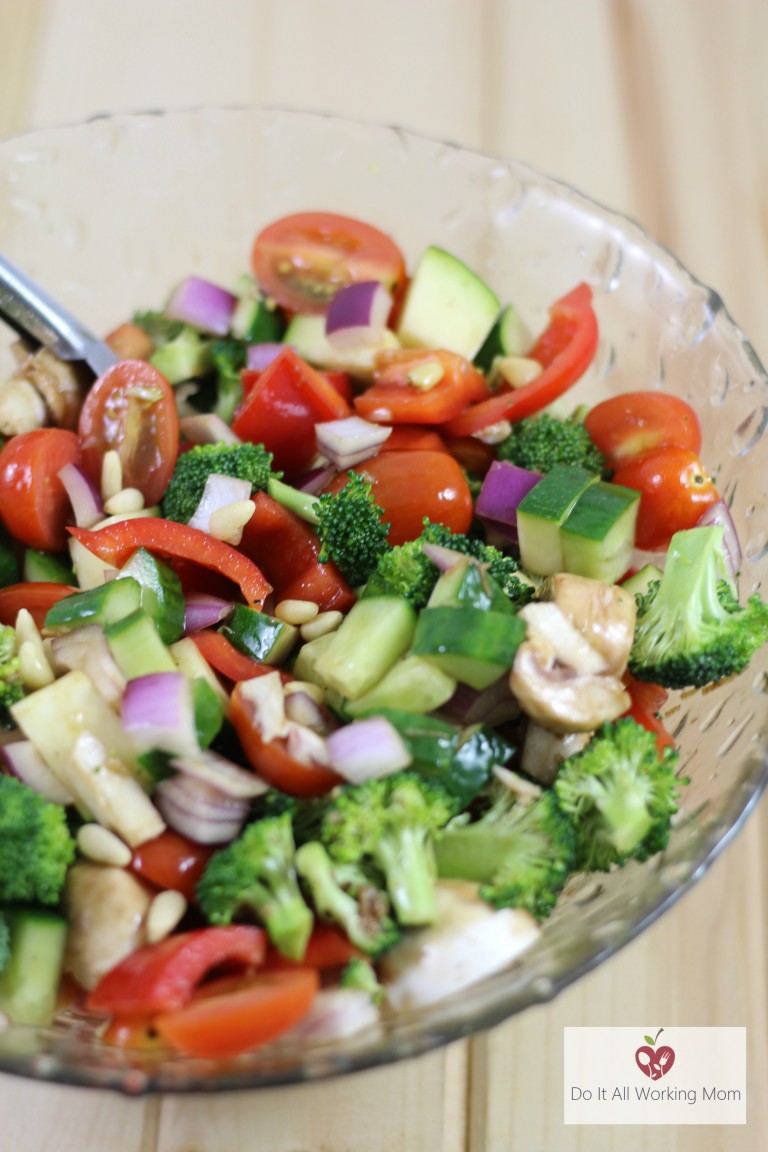 Vegetable Salad with Honey Balsamic Dressing Do It All Working Mom