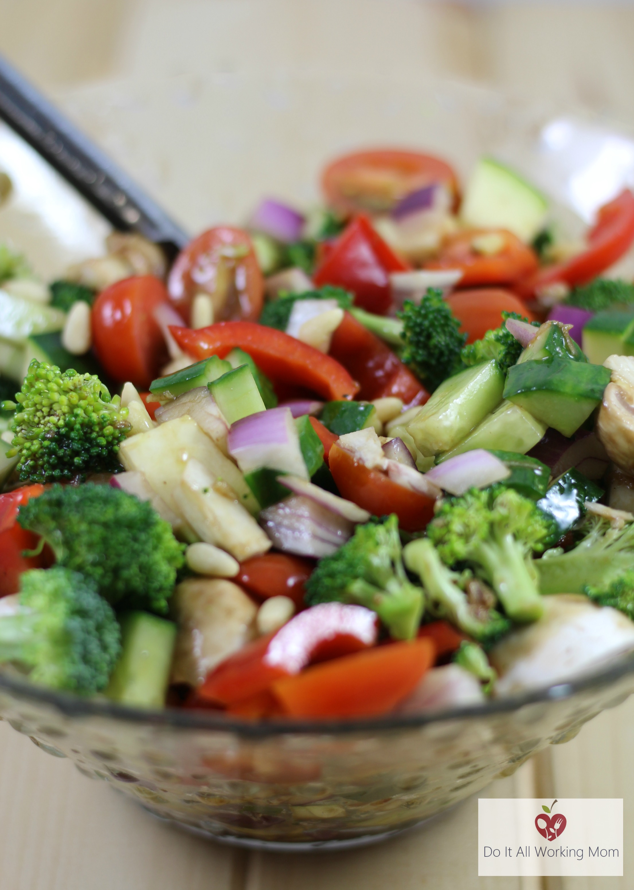 Vegetable Salad with Honey Balsamic Dressing