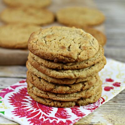 Thin and Chewy Peanut Butter Cookies