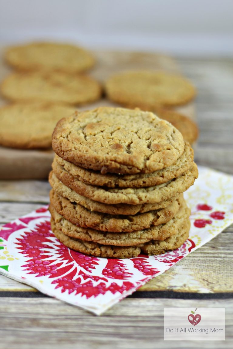 Thin and Chewy Peanut Butter Cookies Do It All Working Mom