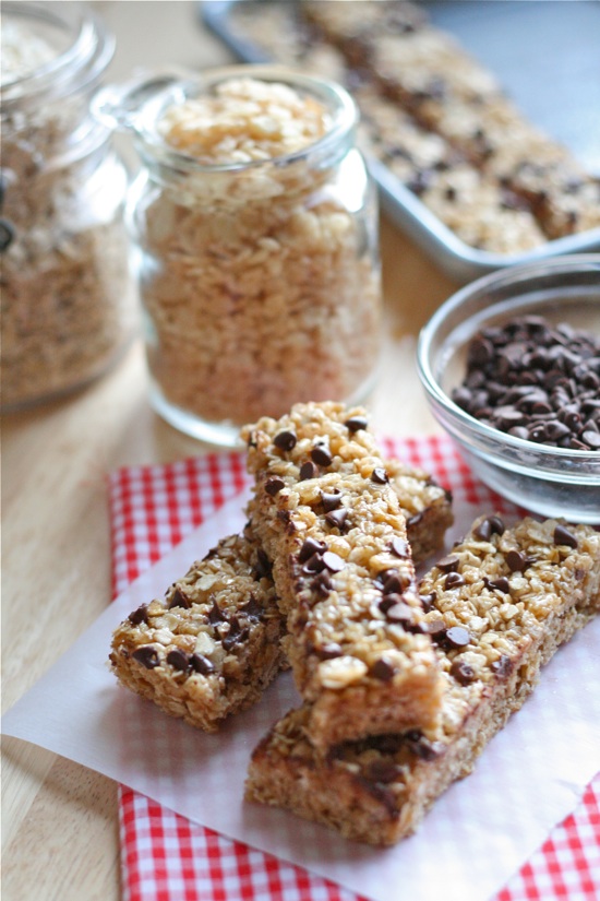 No bake choco chips granola bars