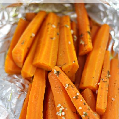 Tin Foil Garlic Butter Carrots on the Grill