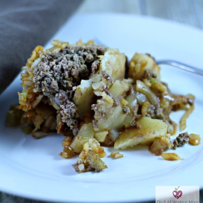 Layered Beef, Rice, Vegetable Casserole