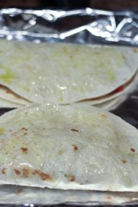 Easy baked chicken quesadillas