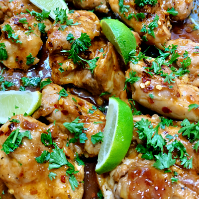 Spicy honey and lime chicken / Poulet épicé miel et lime